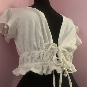 Oh Polly white crop top